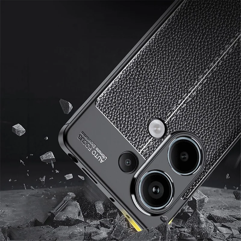 For Xiaomi Redmi Note 13 4G Case Litchi Texture Soft TPU Phone Cover - Blue