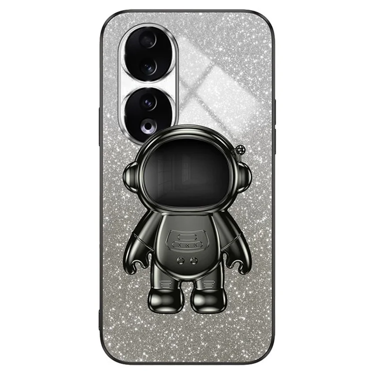Pour Honor 90 Phone Shell PC+TPU Anti-scratch Phone Case avec support Astronaute - Noir