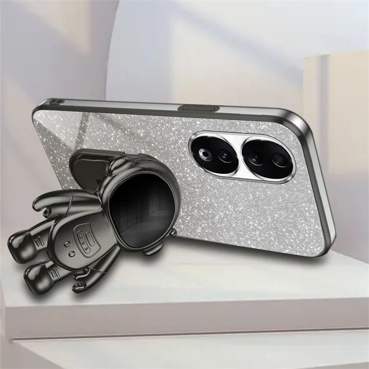 Pour Honor 90 Phone Shell PC+TPU Anti-scratch Phone Case avec support Astronaute - Noir
