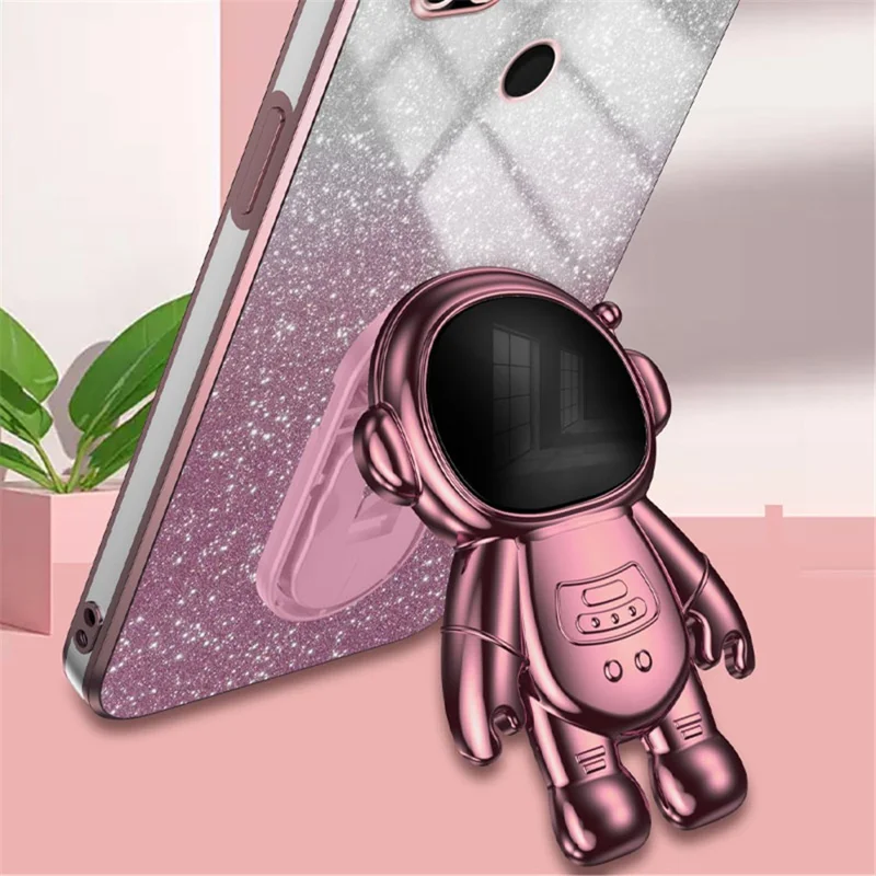 Phone Shell for Xiaomi Redmi 10A Case PC+TPU Anti-scratch Phone Cover with Kickstand - Pink