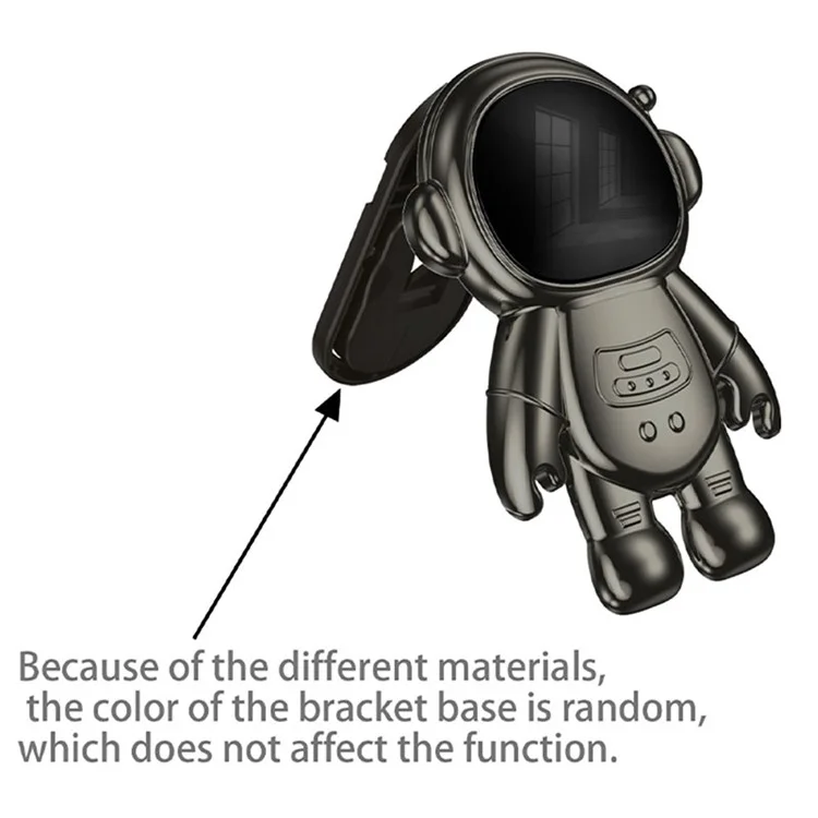 For Xiaomi Redmi 12C 4G PC+TPU Phone Shell Case Anti-scratch Phone Cover with Astronaut Kickstand - Black
