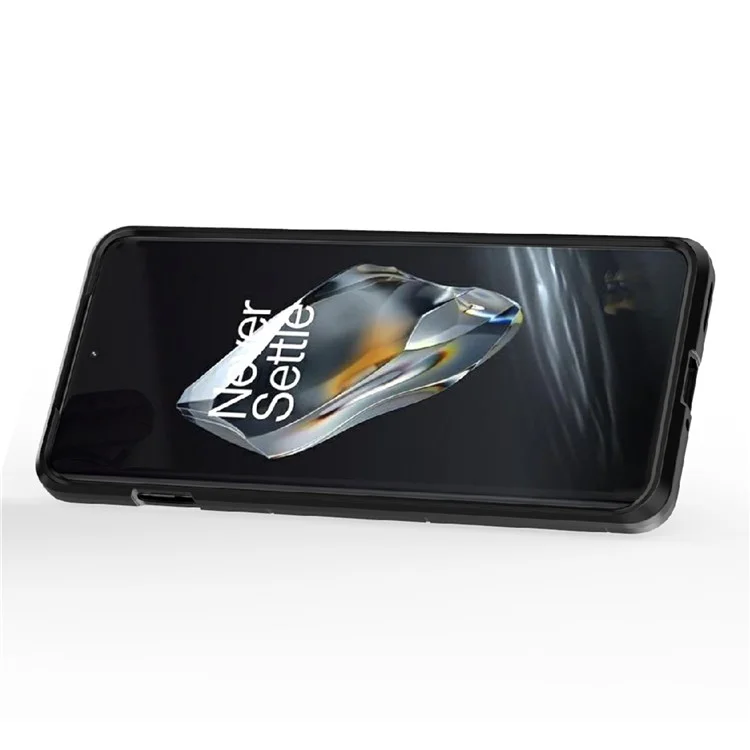 Para el caso de OnePlus 12 5G PC + Funda de teléfono TPU con soporte de anillo y soporte - Negro