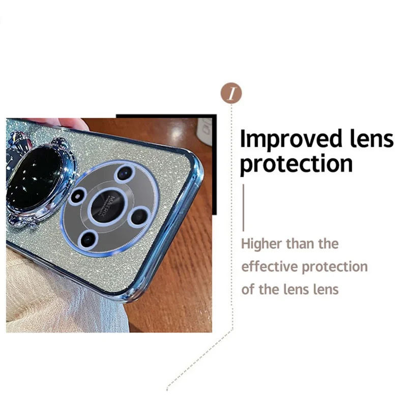 For Honor X9b 5G PC+TPU Phone Case Phone Back Cover with Astronaut Kickstand - Purple