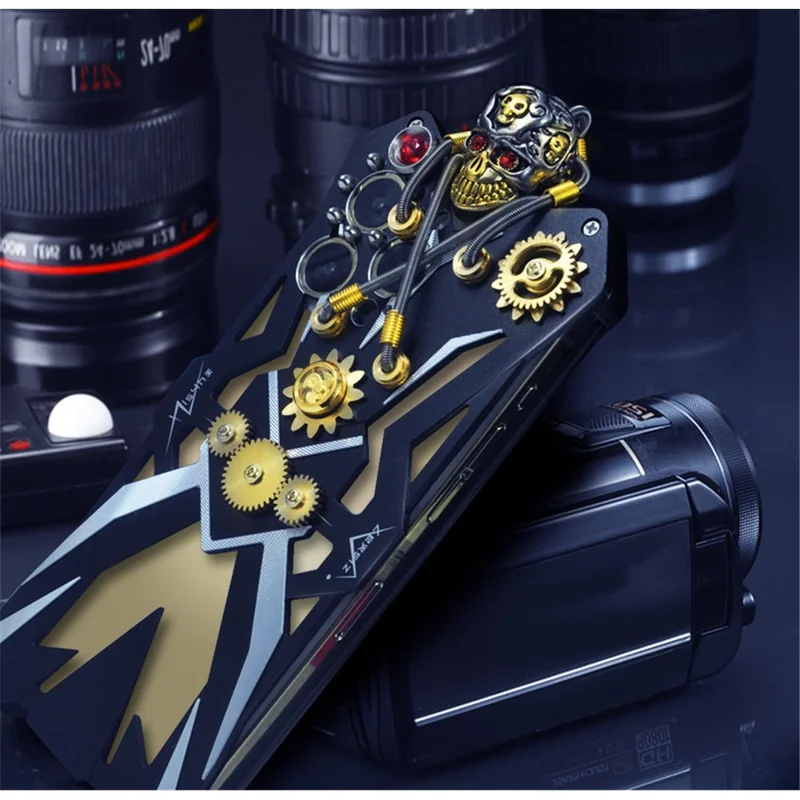 For Samsung Galaxy S22 Ultra 5G Cell Phone Case Shockproof Aluminum Alloy Gothic Style Cover