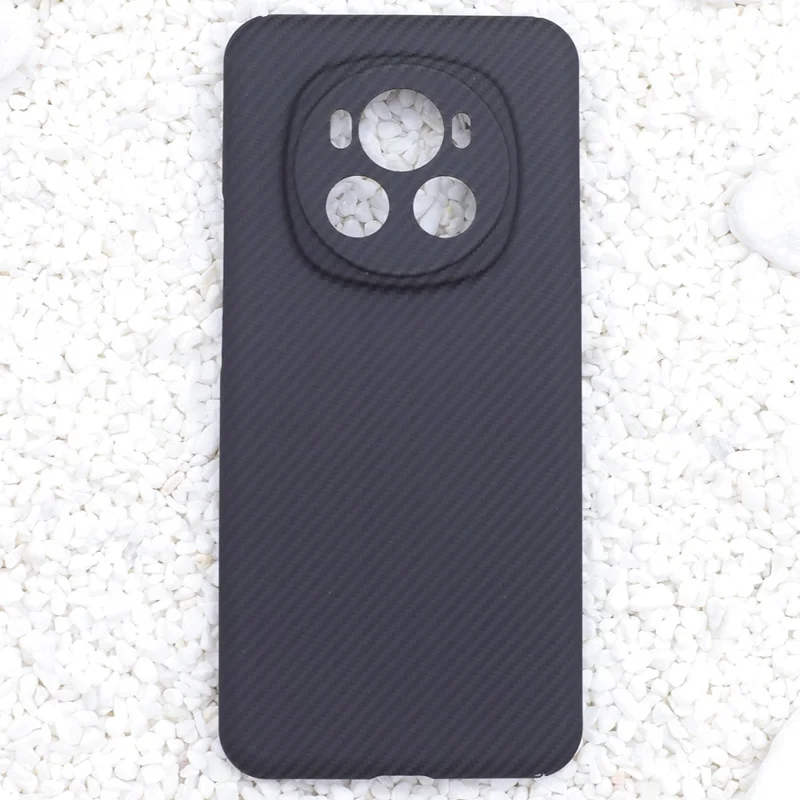 For Honor Magic6 5G Cases 600D Textured Aramid Fiber Black Cell Phone Cover (Precise Lens Hole)