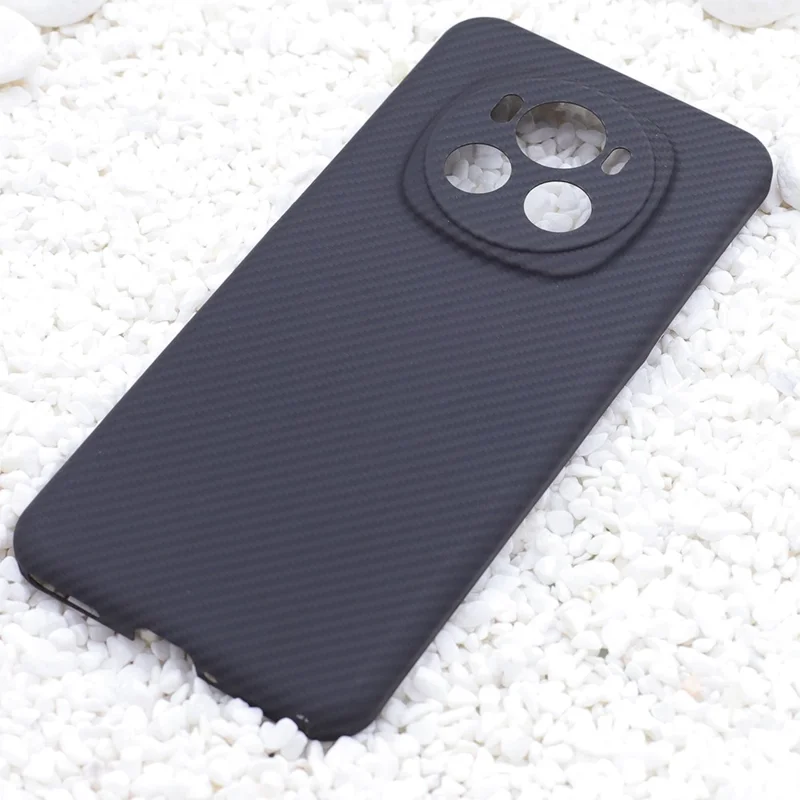 For Honor Magic6 5G Cases 600D Textured Aramid Fiber Black Cell Phone Cover (Precise Lens Hole)