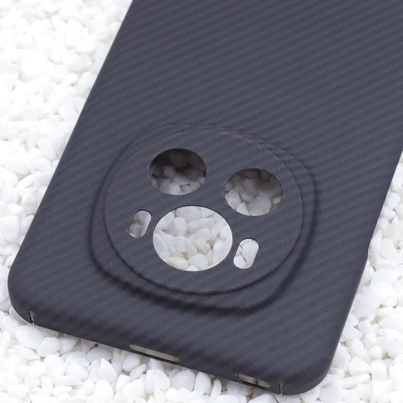For Honor Magic6 5G Cases 600D Textured Aramid Fiber Black Cell Phone Cover (Precise Lens Hole)