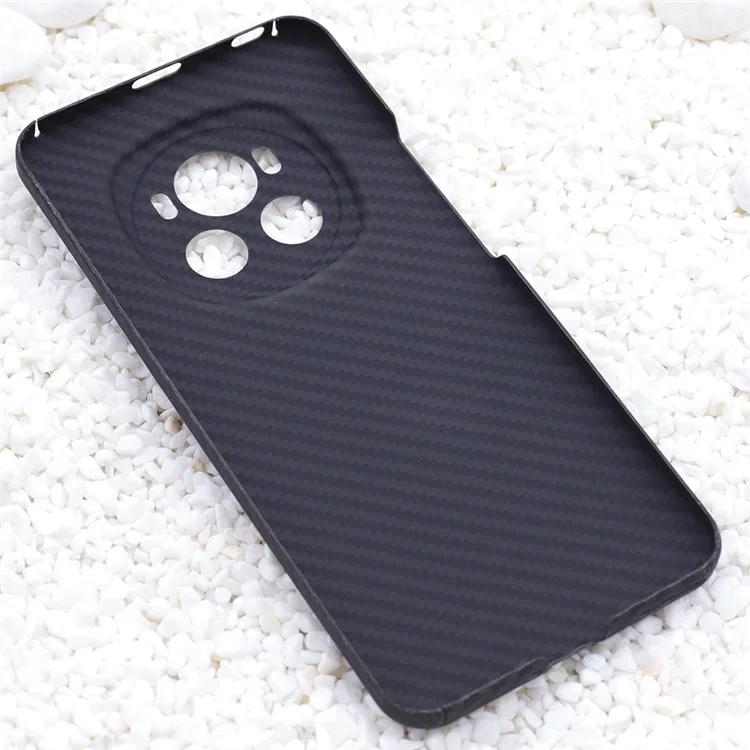 For Honor Magic6 5G Case 1500D Kohlefaser-Textur Aramid-Faser Handyhülle, Schwarz