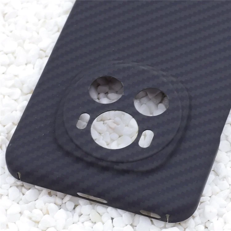 For Honor Magic6 5G Case 1500D Kohlefaser-Textur Aramid-Faser Handyhülle, Schwarz