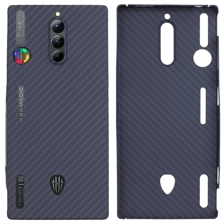 Para o Caso do ZTE nubia Red Magic 8S Pro 1500D Textura Aramida Fibra Cortes Precisos Capa de Telefone, Preto