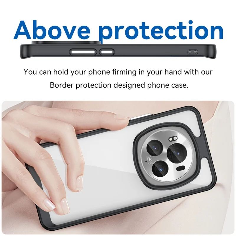 For Honor Magic6 Pro 5G TPU+Acrylic Case Transparent Back Phone Cover - Schwarz