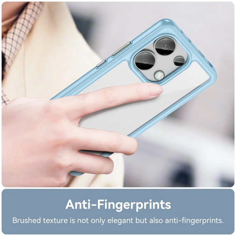 For Xiaomi Redmi Note 13 4G Case TPU + Acrylic Mobile Phone Protective Cover - Blue