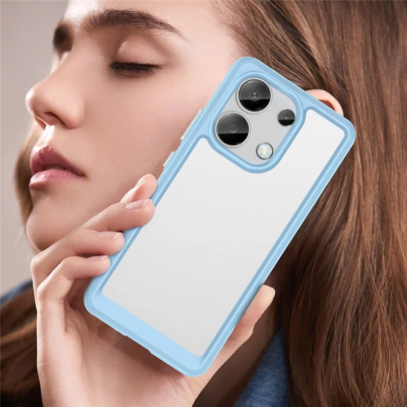 For Xiaomi Redmi Note 13 4G Case TPU + Acrylic Mobile Phone Protective Cover - Blue