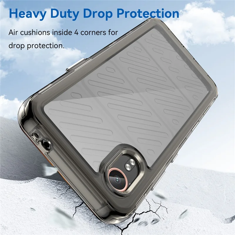 For Samsung Galaxy Xcover7 Phone Case Anti-drop TPU + Acrylic Cover - Transparent Grey