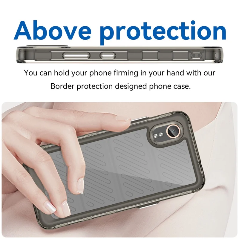 For Samsung Galaxy Xcover7 Phone Case Anti-drop TPU + Acrylic Cover - Transparent Grey