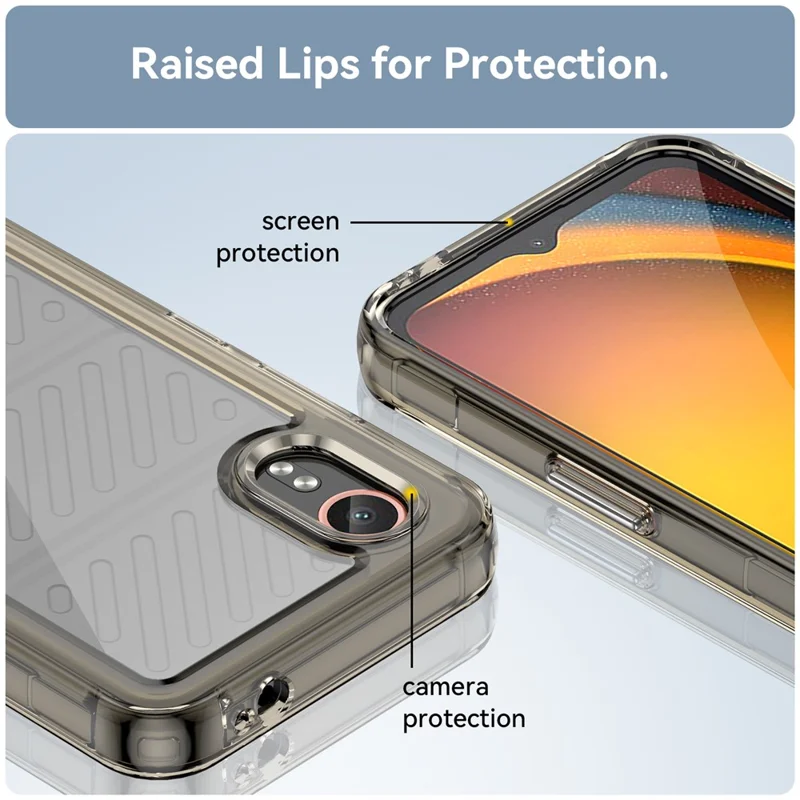 For Samsung Galaxy Xcover7 Phone Case Anti-drop TPU + Acrylic Cover - Transparent Grey