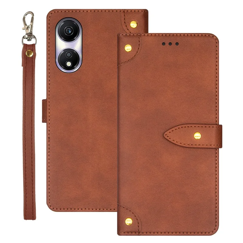 IDEWEI For Honor Play 40 PU Leather Case Card Holder Stand Phone Cover - Brown