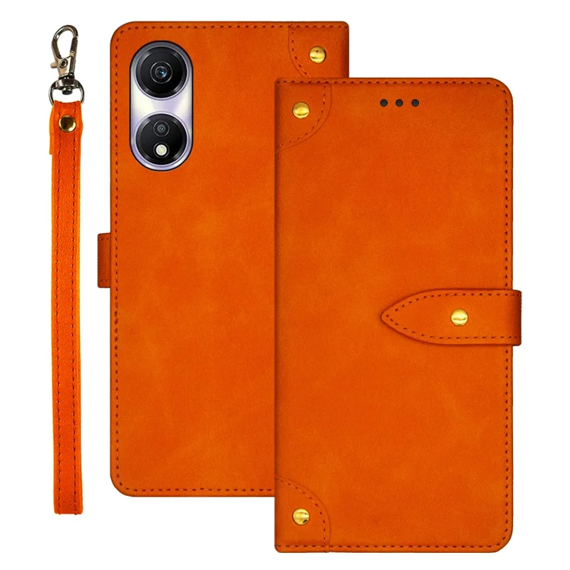 IDEWEI For Honor Play 40 PU Leather Case Card Holder Stand Phone Cover - Orange