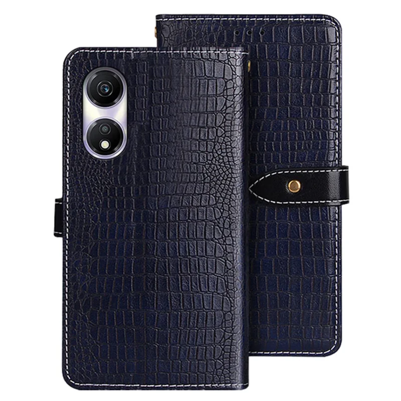 IDEWEI For Honor Play 40 Cell Phone Case Crocodile Texture PU Leather Cover with Stand Wallet - Blue