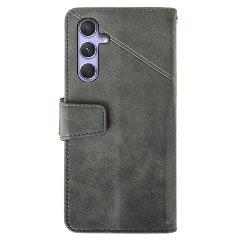 IDEWEI til Samsung Galaxy A55 5G Taske med Kalvlæderstruktur PU Læder Wallet Cover - Sort
