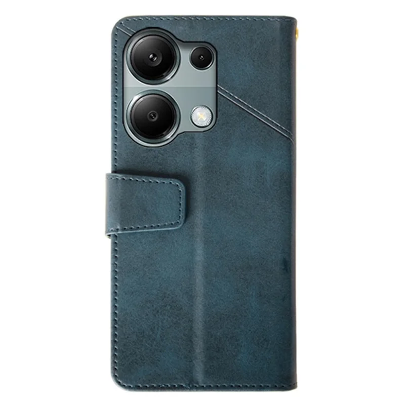 IDEWEI For Xiaomi Redmi Note 13 Pro 4G / Poco M6 Pro 4G Case Calf Texture Card Holder Phone Cover - Blue