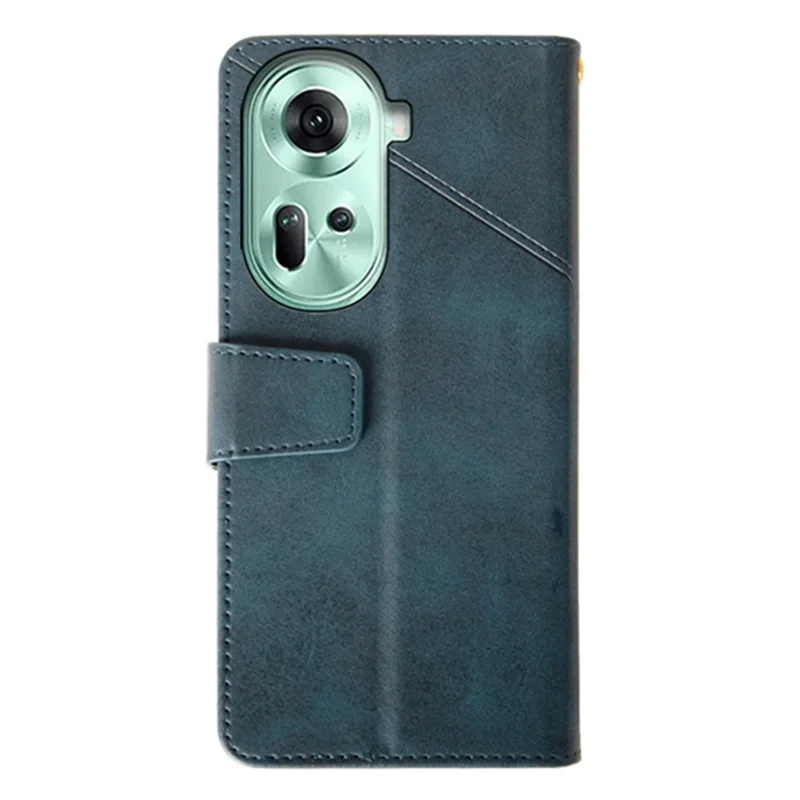 IDEWEI For Oppo Reno11 5G (Global) Cell Phone Case Calf Texture Leather Wallet Shockproof Cover - Blue