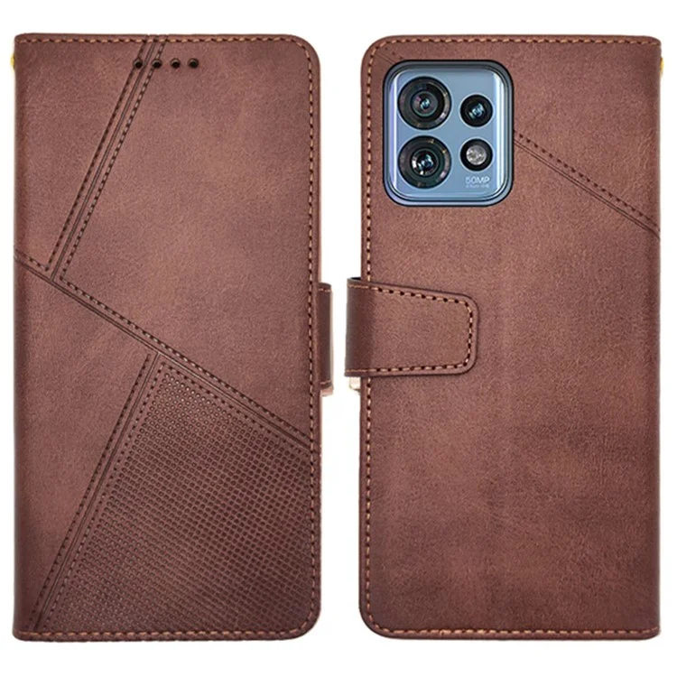 IDEWEI For Motorola Moto X40 5G / Edge 40 Pro 5G / Edge+ (2023) 5G Case Calf Texture Leather Stand Phone Cover - Brown
