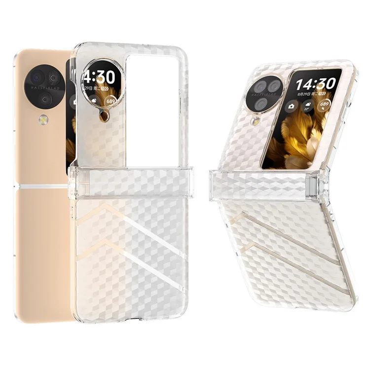 Per Oppo Find N3 Flip 5G Case Matte PC Clear Phone Cover con protezione cerniera