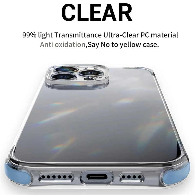 Для Iphone 14 Pro Aluminum Сплавов Кнопки Tpu+корпус Сотового Телефона pc (точное Отверстие Для Линзы) - Синий