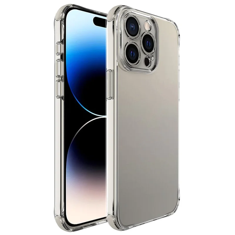 Pour Les Boutons en Alliage en Aluminium Iphone 14 Pro Tpu + Case de Téléphone Portable pc (trou D'objectif Précis) - or