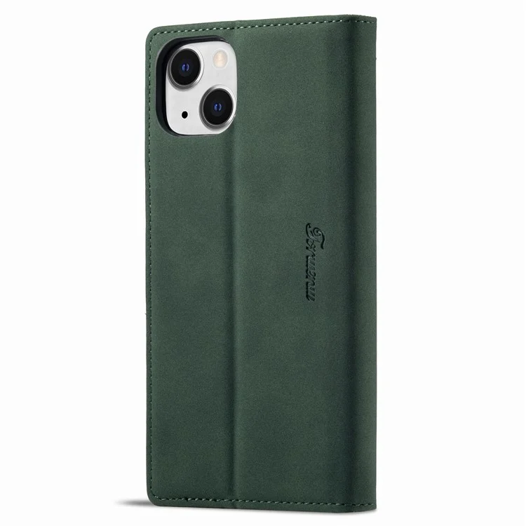 FORWENW F1 Series Pour iPhone 15 Étui de Téléphone Portable en Cuir PU Portefeuille Support Anti-Choc - Vert
