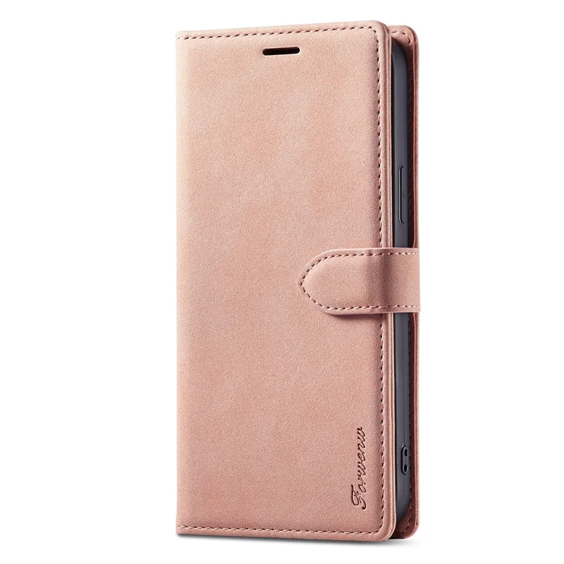 FORWENW F1 Series para Capa de iPhone 15 Pro, Couro PU com Fecho Magnético, Proteção Total, Carteira de Telefone - Rose Gold
