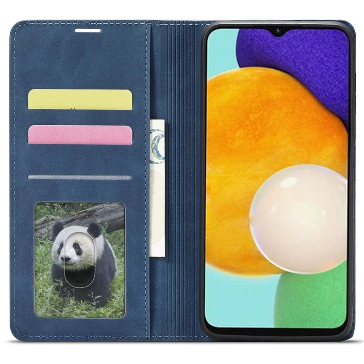 FORWENW Серия Fantasy для чехлов Samsung Galaxy A55 5G Mobile Phone Cover Skin-touch PU Leather Stand Wallet - Blue