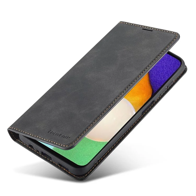 FORWENW Fantasy-Serie für Samsung Galaxy A35 5G Stand Wallet PU-Leder-Handyhülle Anti-Drop-Case - Schwarz