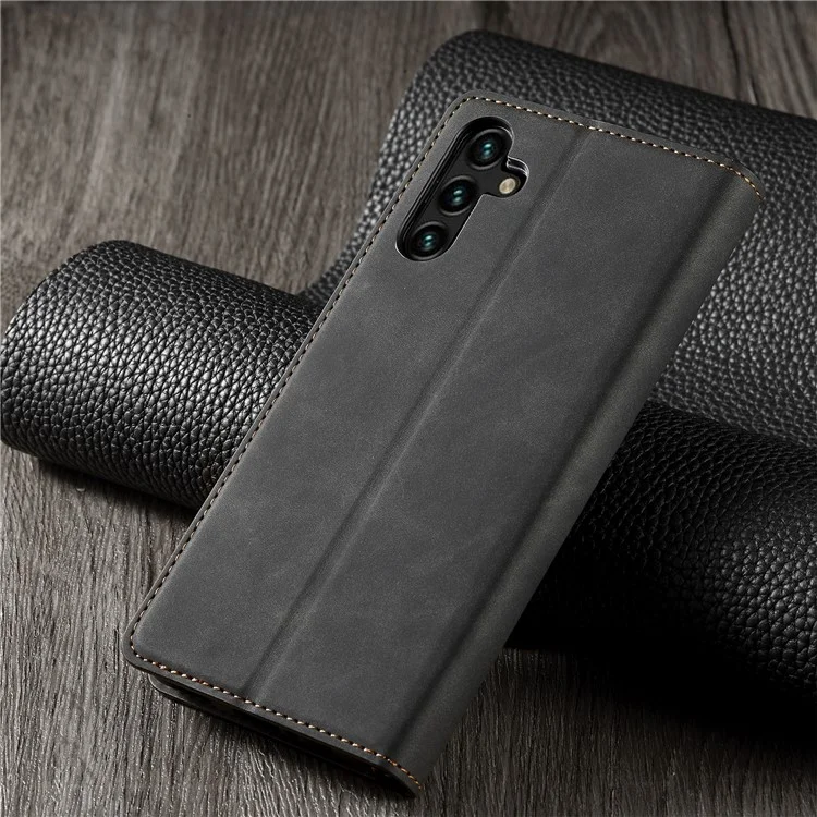 FORWENW Fantasy-Serie für Samsung Galaxy A35 5G Stand Wallet PU-Leder-Handyhülle Anti-Drop-Case - Schwarz