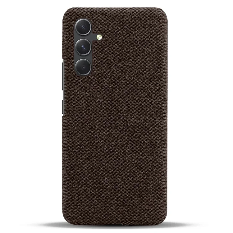 Для Samsung Galaxy A55 5G Cloth+PC Phone Case Shockproof Slim Cell Phone Cover - Коричневый