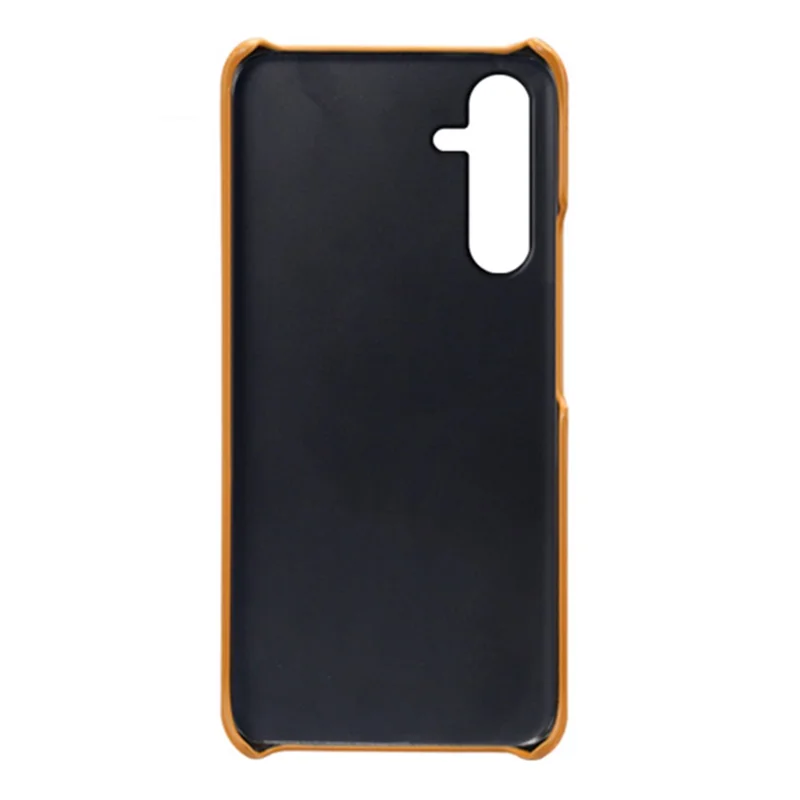 For Samsung Galaxy A35 5G Phone Case Leather+PC Shockproof Cover with Dual Card Slots - Orange