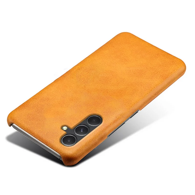 For Samsung Galaxy A35 5G PU Leather+PC Mobile Phone Cover Calf Texture Case - Orange