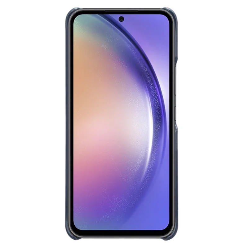 Per Samsung Galaxy A55 5G Cover per telefono Anti-graffio Texture Pelle di Vitello PU + PC Phone Case - Blu