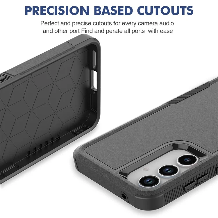 Para Samsung Galaxy A55 5G Case PC+TPU 2-em-1 Capa Protetora Resistente a Choques - Preto