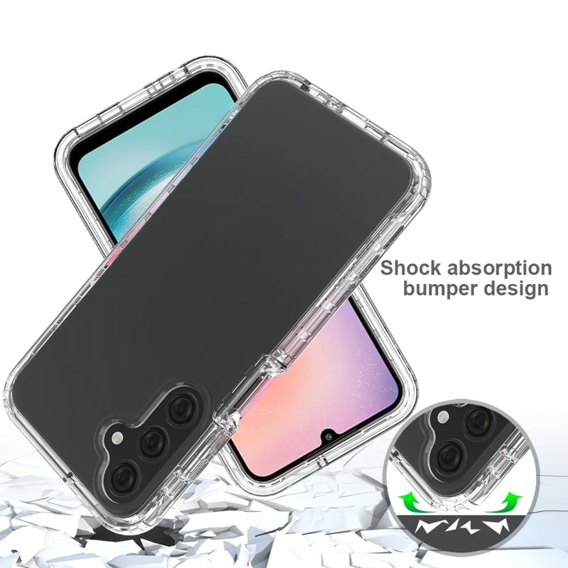 Para Samsung Galaxy A25 5G (Global) (161,0 x 76,5 x 8,3 mm) Funda PC+TPU Gradient Clear Phone Cover - Transparente