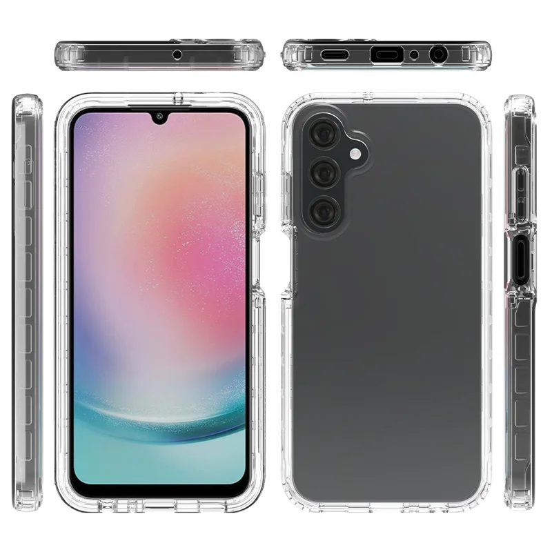 Para Samsung Galaxy A25 5G (Global) (161,0 x 76,5 x 8,3 mm) Funda PC+TPU Gradient Clear Phone Cover - Transparente