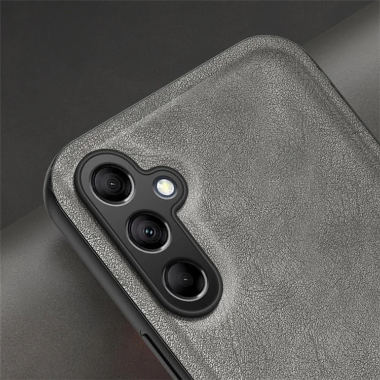 Para Samsung Galaxy A35 5G Case Estilo Retrô Couro PU+Protective Shell TPU - Preto