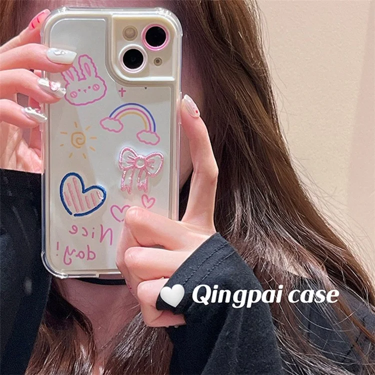 Embroidery Design Phone Case for iPhone 13 TPU Phone Shell Anti-Scratch Cover