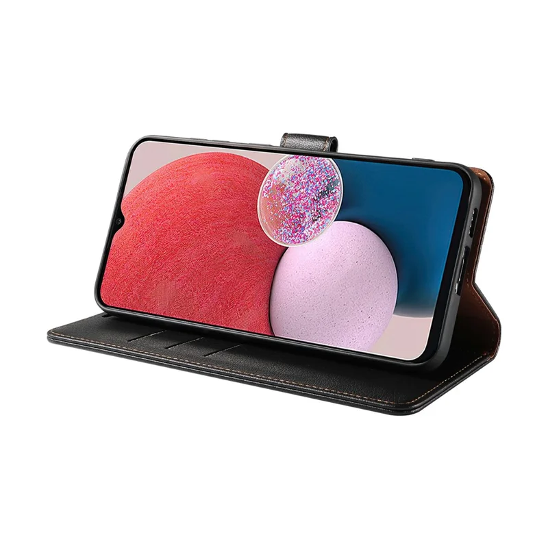 Voor Samsung Galaxy A55 5G Magnetische Telefoonhoes RFID Blokkering Leer Anti-val Cover - Zwart