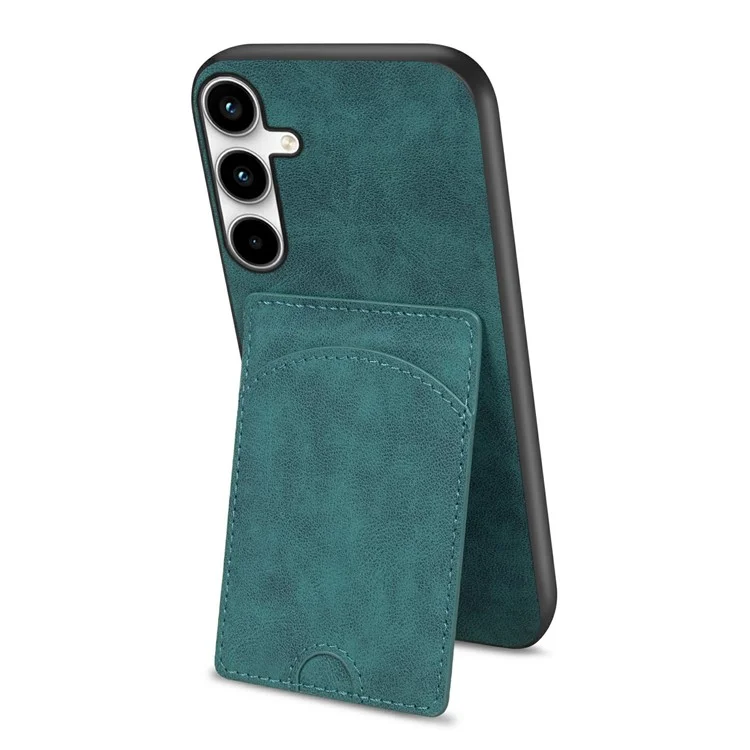 Para Samsung Galaxy A55 5G Case PU Leather+TPU Proyector de Patada a Prueba de Scratch Shell - Verde