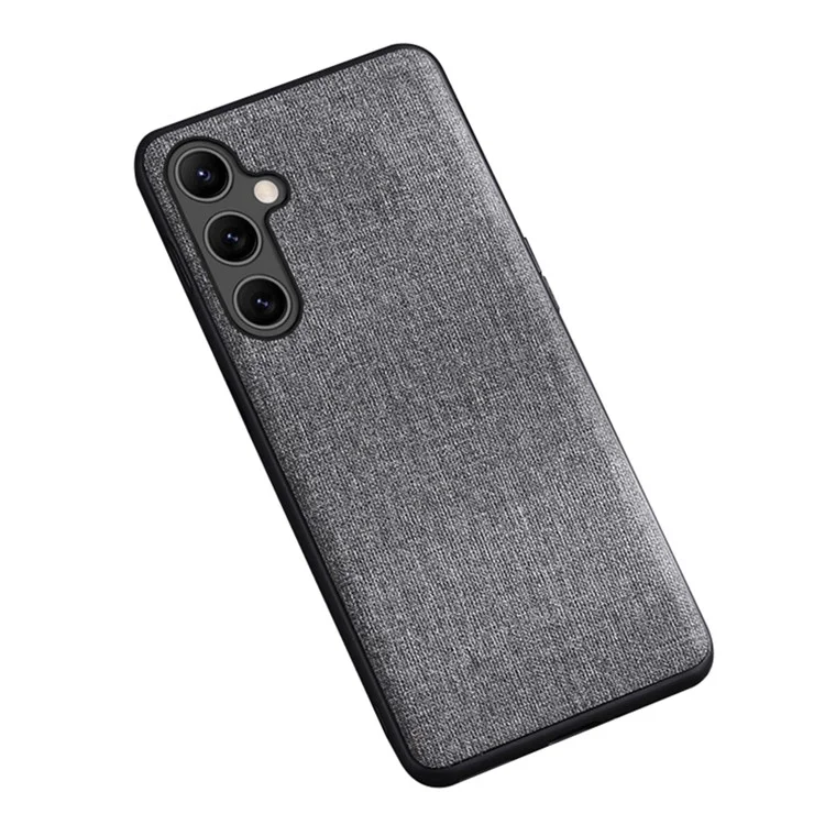 Pour Samsung Galaxy A55 5G Case PC+Cloth Shockproof Smart Phone Cover - Gris