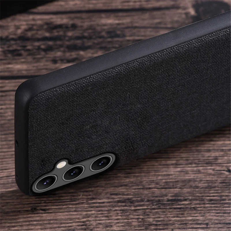 For Samsung Galaxy S23 FE Case Drop-resistant Cloth+PC Protective Shell - Red