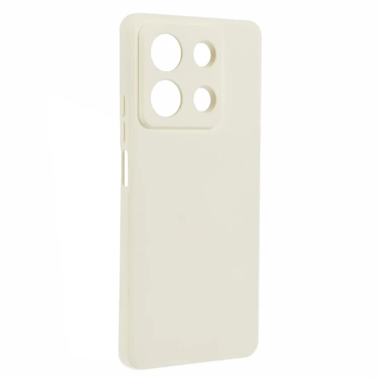 For Xiaomi Redmi Note 13 Pro 5G / Poco X6 5G TPU Phone Cover Rubberized Case with Soft Fiber Lining - White