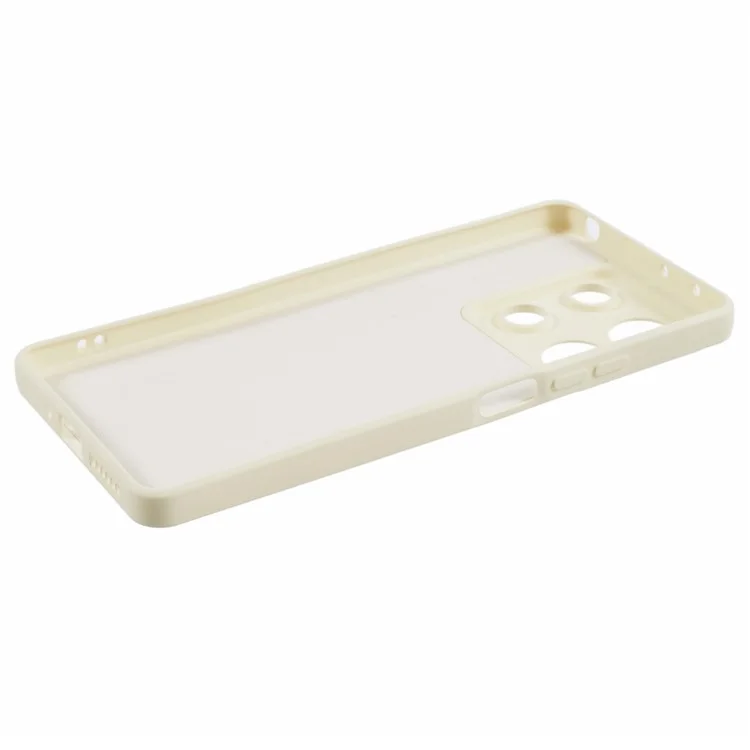 For Xiaomi Redmi Note 13 Pro 5G / Poco X6 5G TPU Phone Cover Rubberized Case with Soft Fiber Lining - White
